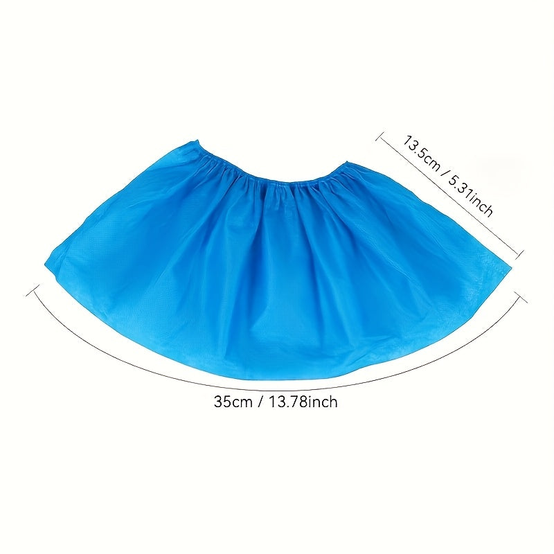 60pcs\u002F120pcs Elastic Disposable Non-Woven Shoe Covers - Durable Polyester, Non-SlipUniversal Fit For Indoor Use Footwear Protectors- Universal In Bathrooms.ocalWarehouse