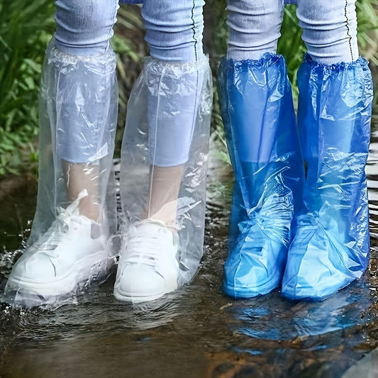 10 pairs of waterproof shoe covers for outdoor activities, providing slip resistance and durability